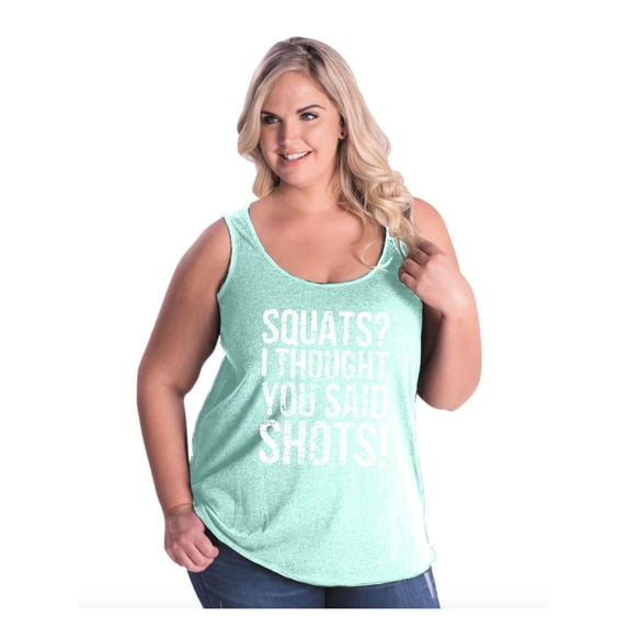 IWPF - Women's Plus Size Tank Top - Squats I Thought You Said