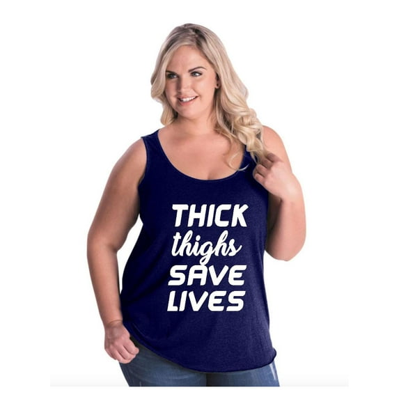 IWPF - Women's Plus Size Tank Top - Thick Thighs Save Lives