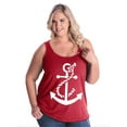 thumbnail image 1 of IWPF - Women's Plus Size Tank Top - White Anchor, 1 of 3