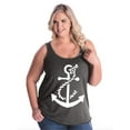 thumbnail image 1 of Artix - Women's Plus Size Tank Top - White Anchor, 1 of 3