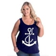 thumbnail image 1 of IWPF - Women's Plus Size Tank Top - White Anchor, 1 of 3