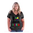 thumbnail image 1 of IWPF - Women's Plus Size V-neck T-Shirt - Autism Awareness, 1 of 3