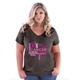 thumbnail image 1 of IWPF - Women's Plus Size V-neck T-Shirt - Breast Cancer, 1 of 3