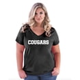 thumbnail image 1 of IWPF - Women's Plus Size V-neck T-Shirt - Cougars, 1 of 3