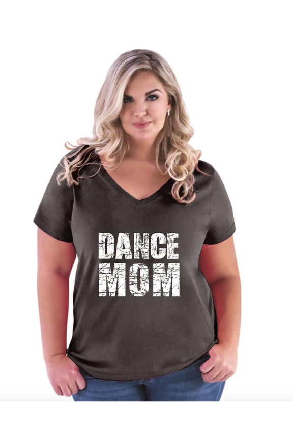 - Women's Plus Size V-neck T-Shirt - Dance Mom