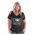 thumbnail image 1 of IWPF - Women's Plus Size V-neck T-Shirt - Dog Mom, 1 of 5