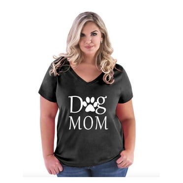 IWPF - Women's Plus Size V-neck T-Shirt - Dog Mom