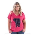 thumbnail image 1 of IWPF - Women's Plus Size V-neck T-Shirt - Elephant, 1 of 3