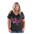 thumbnail image 1 of Women's Plus Size V-neck T-Shirt - Fight Breast Cancer, 1 of 5