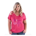 thumbnail image 1 of IWPF - Women's Plus Size V-neck T-Shirt - Fight Breast Cancer, 1 of 3