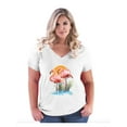 thumbnail image 1 of IWPF - Women's Plus Size V-neck T-Shirt - Flamingo, 1 of 3