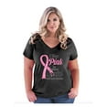 thumbnail image 1 of IWPF - Women's Plus Size V-neck T-Shirt - I Wear Pink for Someone Special, 1 of 3