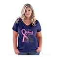 thumbnail image 1 of IWPF - Women's Plus Size V-neck T-Shirt - I Wear Pink for Someone Special, 1 of 3