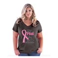 thumbnail image 1 of IWPF - Women's Plus Size V-neck T-Shirt - I Wear Pink for Someone Special, 1 of 3