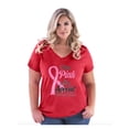 thumbnail image 1 of IWPF - Women's Plus Size V-neck T-Shirt - I Wear Pink for Someone Special, 1 of 5