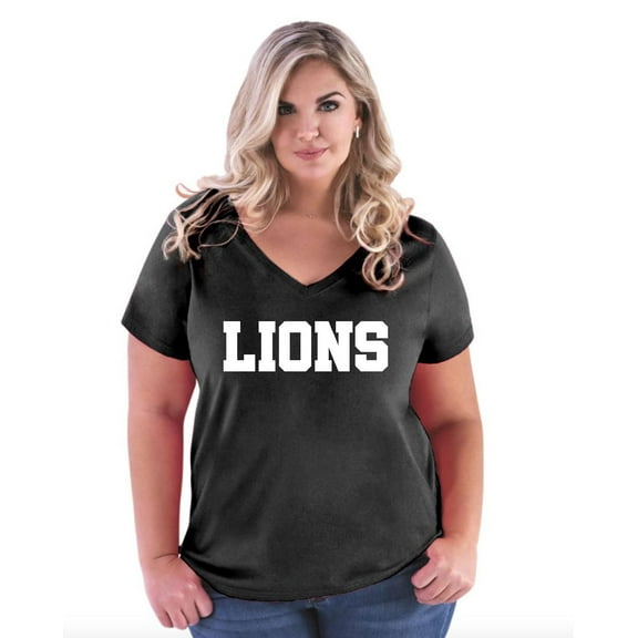 IWPF - Women's Plus Size V-neck T-Shirt - Lions