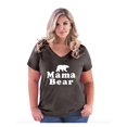 thumbnail image 1 of IWPF - Women's Plus Size V-neck T-Shirt - Mama Bear, 1 of 3