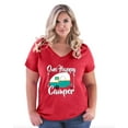 thumbnail image 1 of IWPF - Women's Plus Size V-neck T-Shirt - ONE HAPPY CAMPER, 1 of 5