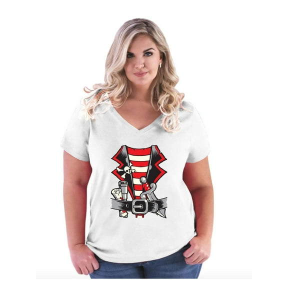 IWPF - Women's Plus Size V-neck T-Shirt - Pirate Costume