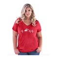 thumbnail image 1 of IWPF - Women's Plus Size V-neck T-Shirt - Swimming Swimmer, 1 of 5