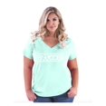thumbnail image 1 of IWPF - Women's Plus Size V-neck T-Shirt, up to Size 28 - Soccer With Ball, 1 of 3