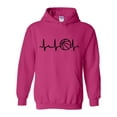 thumbnail image 1 of IWPF - Women's Plus Sweatshirts and Hoodies - Basketball Heartbeat, 1 of 5
