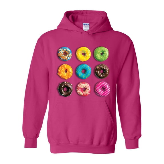IWPF - Women's Plus Sweatshirts and Hoodies - Love Food Donuts Doughnuts