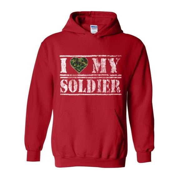 IWPF - Women's Plus Sweatshirts and Hoodies, up to Size 5XL - I Love My Soldier