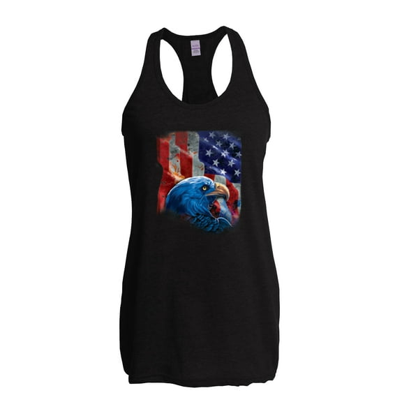 IWPF - Women's Racerback Tank Top - American Flag 4th of July