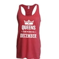 thumbnail image 1 of IWPF - Women's Racerback Tank Top - Birthday Gift Queens Are Born in December, 1 of 5