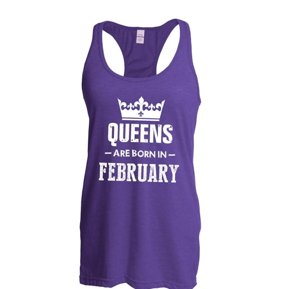 IWPF - Women's Racerback Tank Top - Birthday Gift Queens Are Born in February