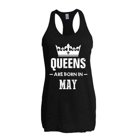 IWPF - Women's Racerback Tank Top - Birthday Gift Queens Are Born in May