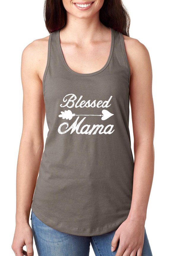 - Women's Racerback Tank Top - Blessed Mama