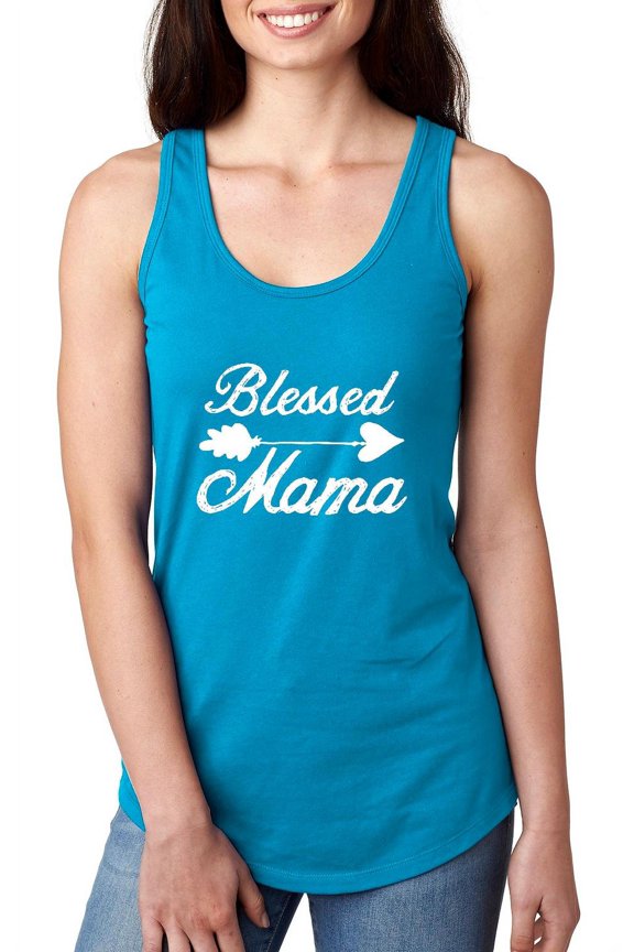 - Women's Racerback Tank Top - Blessed Mama