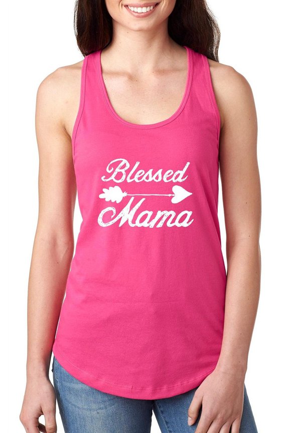 - Women's Racerback Tank Top - Blessed Mama