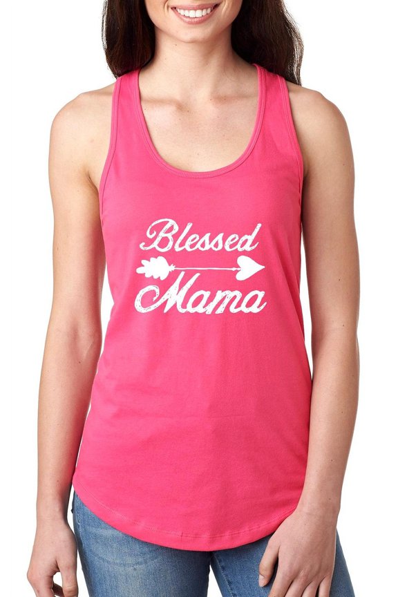 - Women's Racerback Tank Top - Blessed Mama