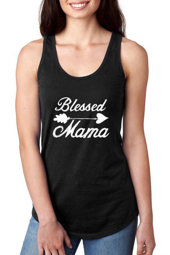 - Women's Racerback Tank Top - Blessed Mama