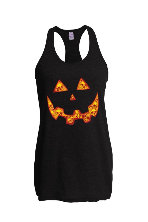 IWPF - Women's Racerback Tank Top - Halloween Costume Pumpkin Face