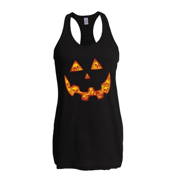 IWPF - Women's Racerback Tank Top - Halloween Costume Pumpkin Face