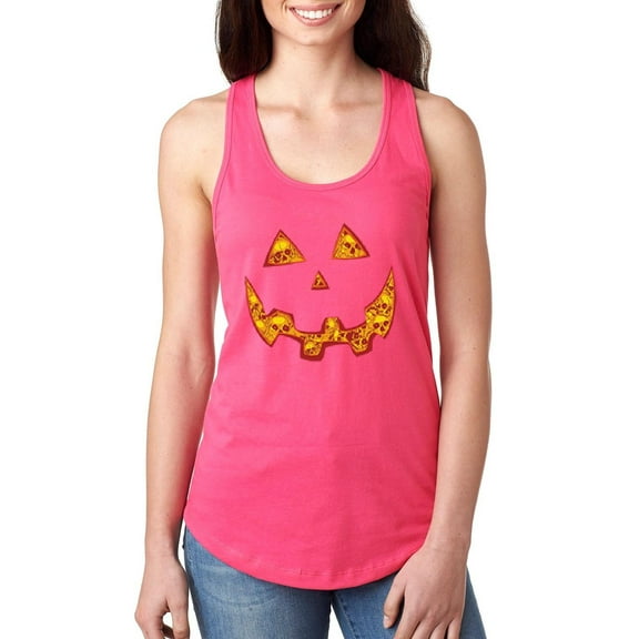 IWPF - Women's Racerback Tank Top - Halloween Costume Pumpkin Face