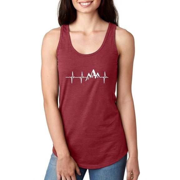 IWPF - Women's Racerback Tank Top - Heartbeat Mountains