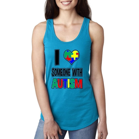IWPF - Women's Racerback Tank Top - I Love Someone With Autism