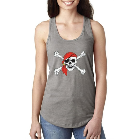 IWPF - Women's Racerback Tank Top - Jolly Roger Skull & Crossbones