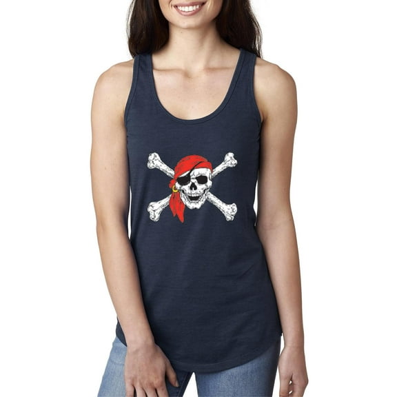 IWPF - Women's Racerback Tank Top - Jolly Roger Skull & Crossbones