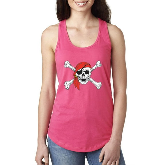 IWPF - Women's Racerback Tank Top - Jolly Roger Skull & Crossbones