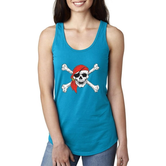 IWPF - Women's Racerback Tank Top - Jolly Roger Skull & Crossbones