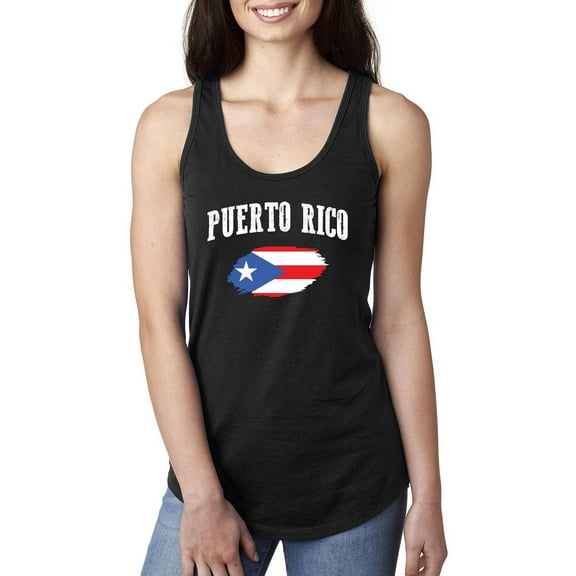 IWPF - Women's Racerback Tank Top - Puerto Rico Flag