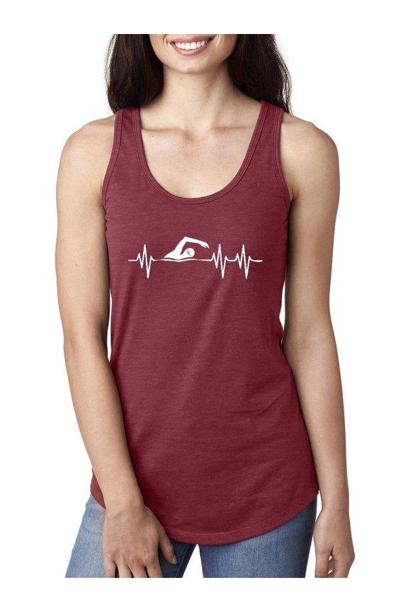 - Women's Racerback Tank Top - Swimming Swimmer