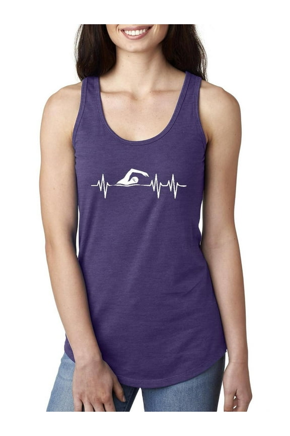 - Women's Racerback Tank Top - Swimming Swimmer