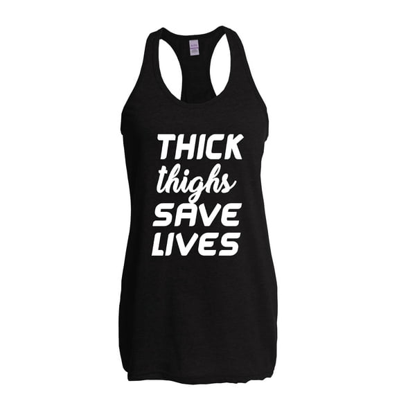 IWPF - Women's Racerback Tank Top - Thick Thighs Save Lives
